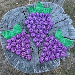 Vintage Crocheted Grape Trivets